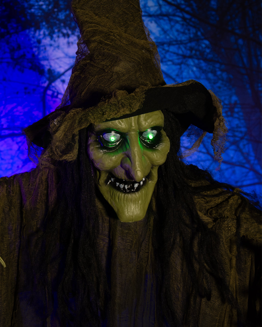 Schauderhafte Moorhexe mit Light & Sound 170cm