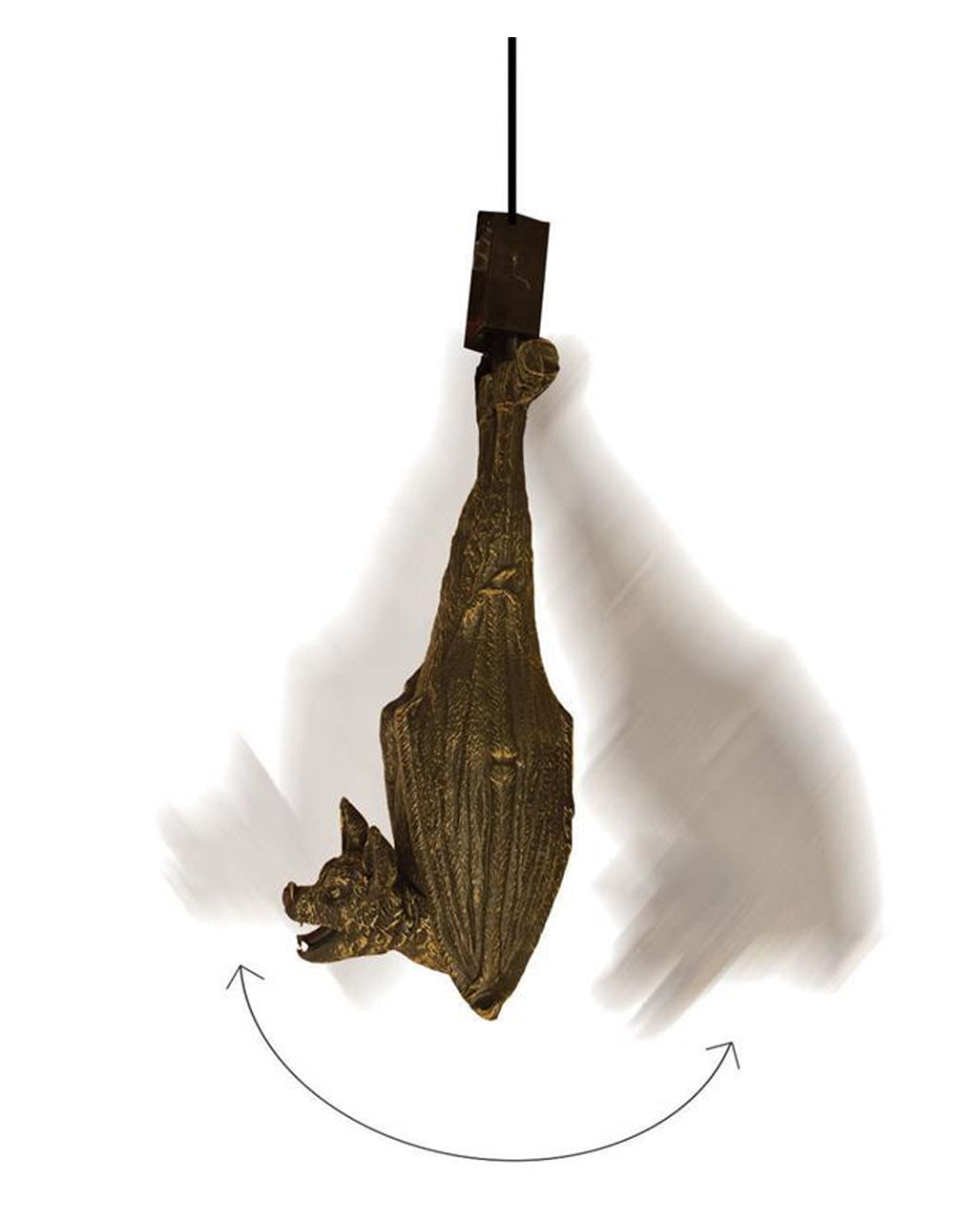 Schaukelnde Fledermaus Animatronic mit Licht & Sound 60cm