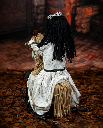 Rocking Horse With Animated Ghost Puppet 72cm