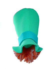 Green Goblin Foam Hat With Red Hair