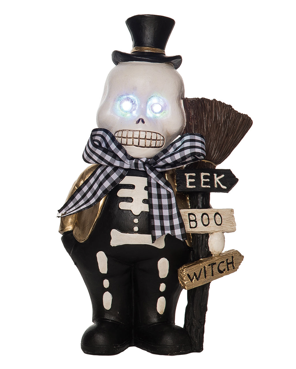 Fancy Halloween Skeleton With Glowing Eyes 25cm