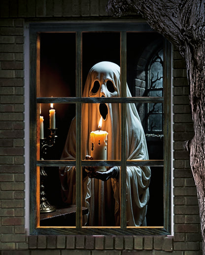 Castle Ghost Fake Window Halloween Decoration 80x120cm