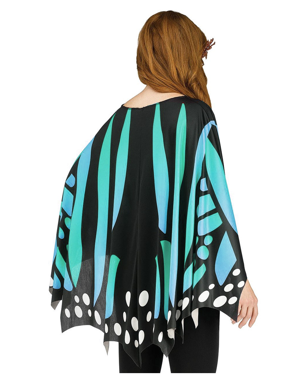 Schmetterlings Flügel Poncho Blau