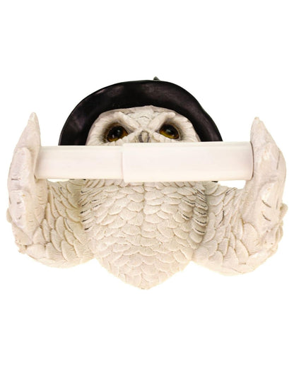 Schneeeule mit Hexenhut Toilettenpapierhalter