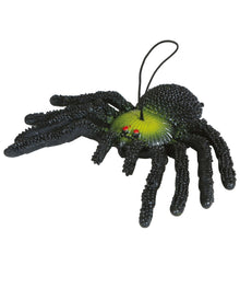 Schwarz-Grüne Gummispinne 14cm