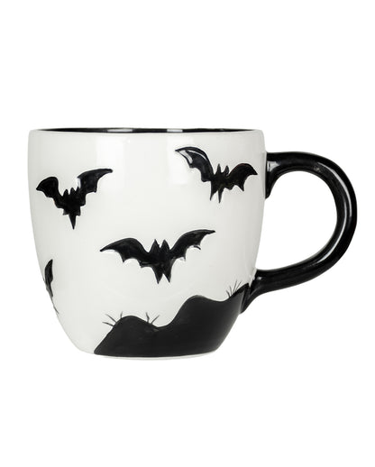 Schwarz-Weiße Fledermaus Tasse 400ml