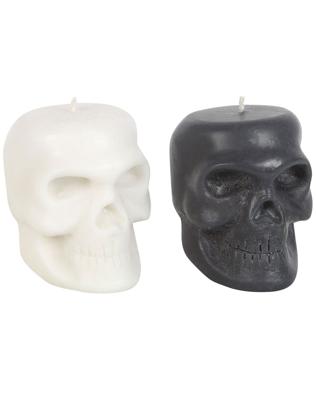 Black And White Skull Candles With Fragrance Assorted