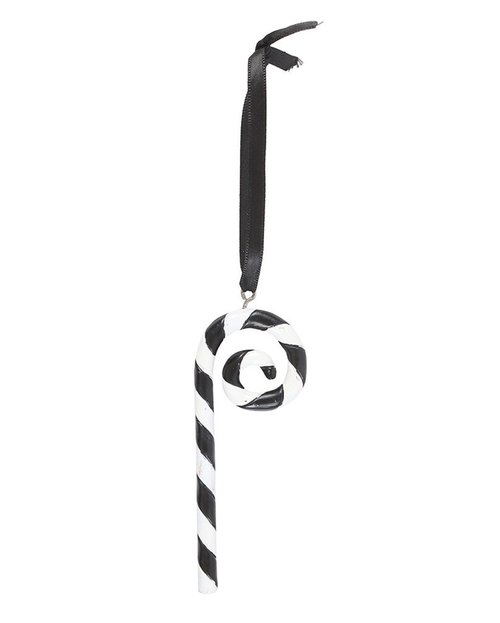 Schwarz-Weißer Candy Cane als Hängedeko 18cm