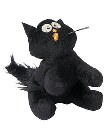 Schwarze Ängstliche Plüschkatze