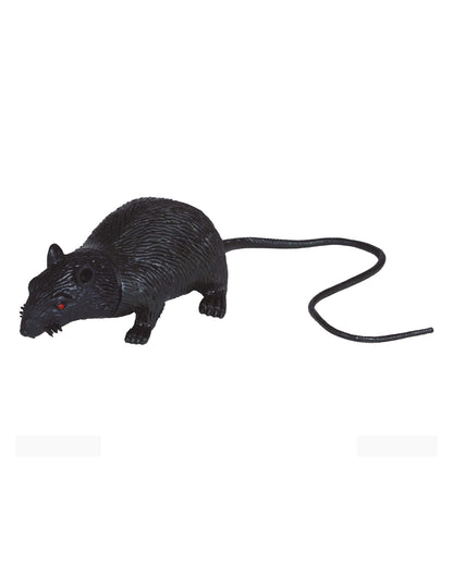 Schwarze Deko Ratte 15cm