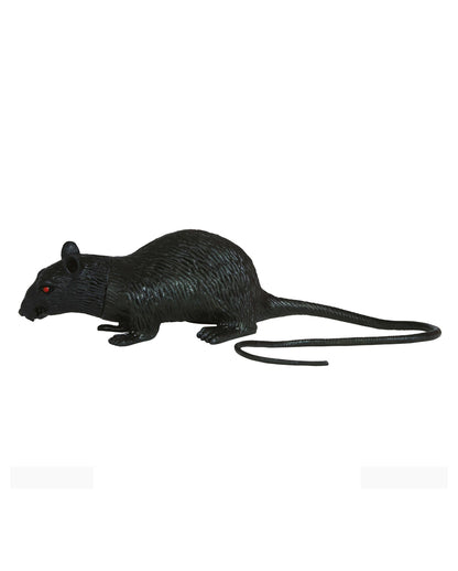 Schwarze Deko Ratte 15cm