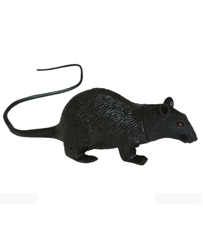 Schwarze Deko Ratte 15cm
