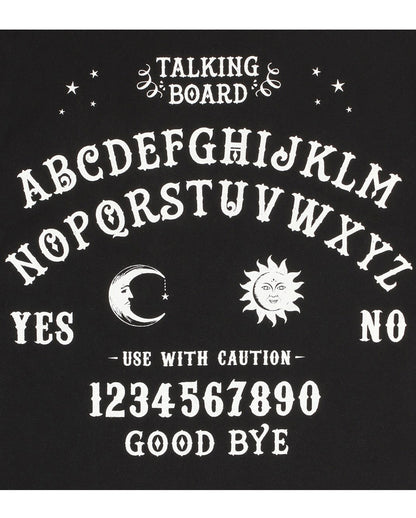 Schwarze Einkaufstasche mit Ouija Brett als Motiv 40x35cm