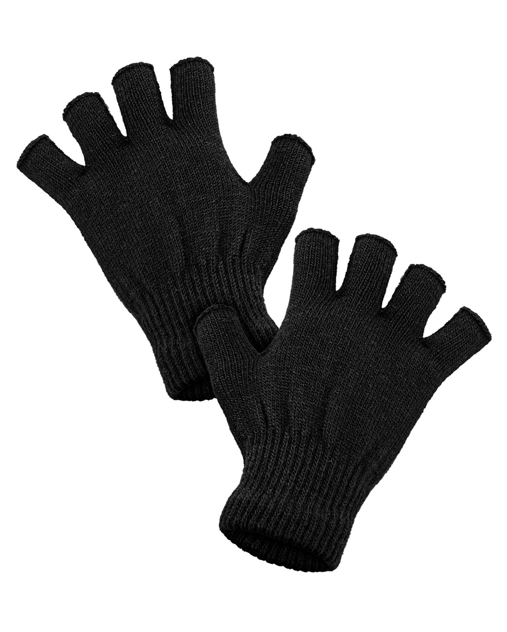Black Fingerless 80s Gloves
