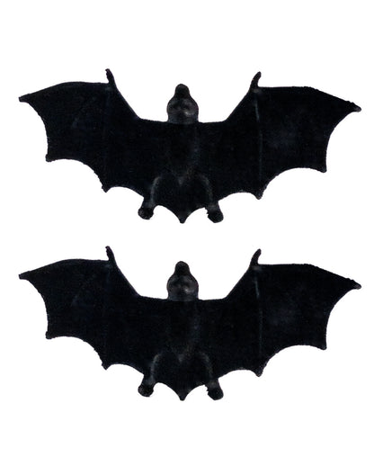 Schwarze Fledermaus Beflockt 2 St.