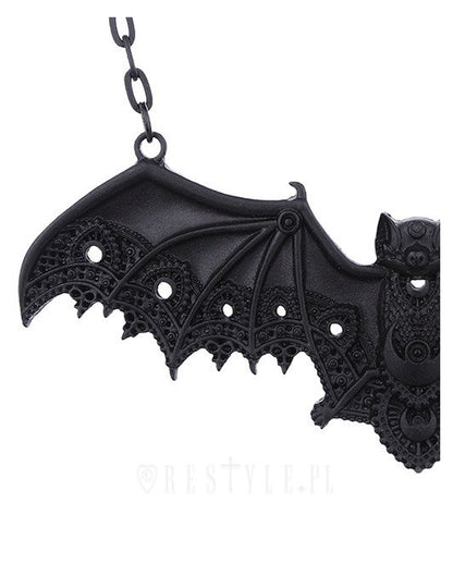 Schwarze Gothic Fledermaus Halskette