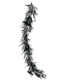 Schwarze Florale Gothic Deko Girlande 153cm