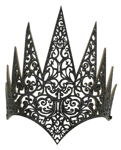 Schwarze Glitzer Krone