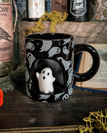 Black Halloween Mug With Mini Ghost