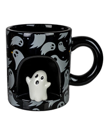 Black Halloween Mug With Mini Ghost