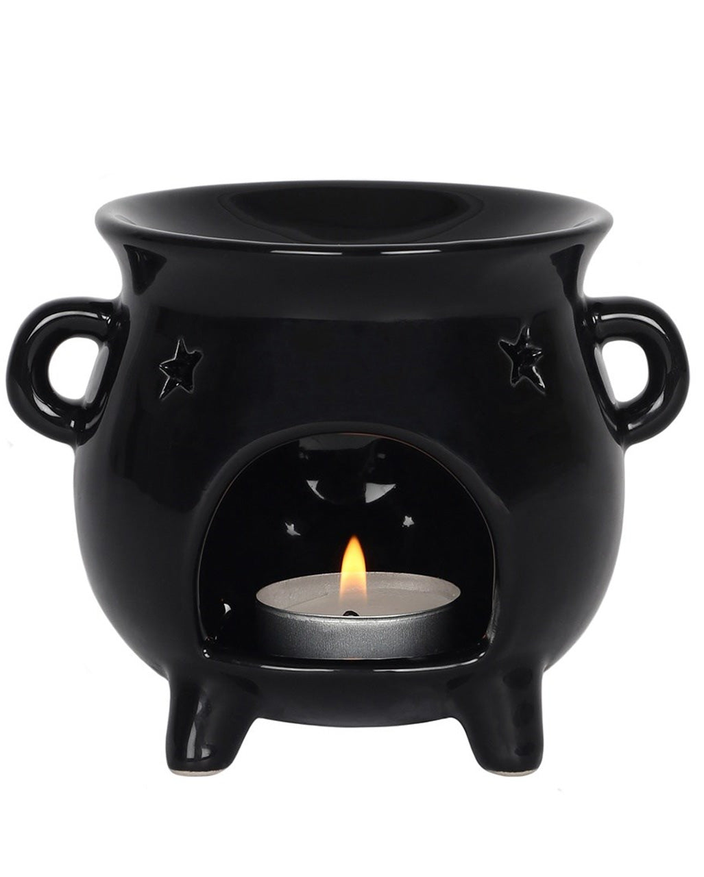 Schwarze Hexenkessel Teelichthalter Duftlampe