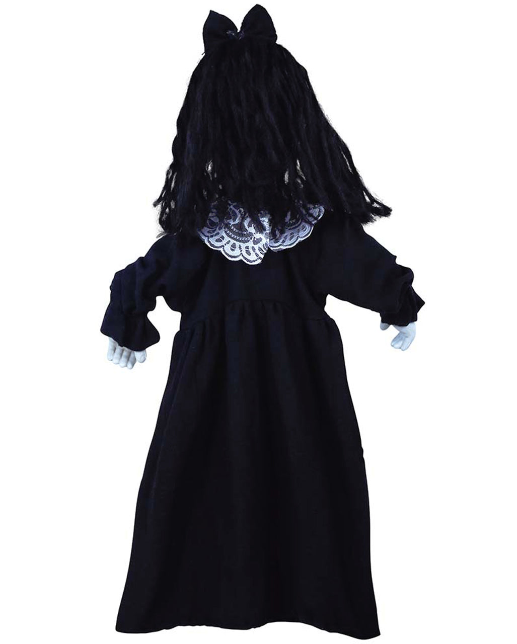Schwarze Horror Puppe mit Licht 75cm