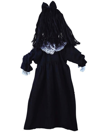Schwarze Horror Puppe mit Licht 75cm