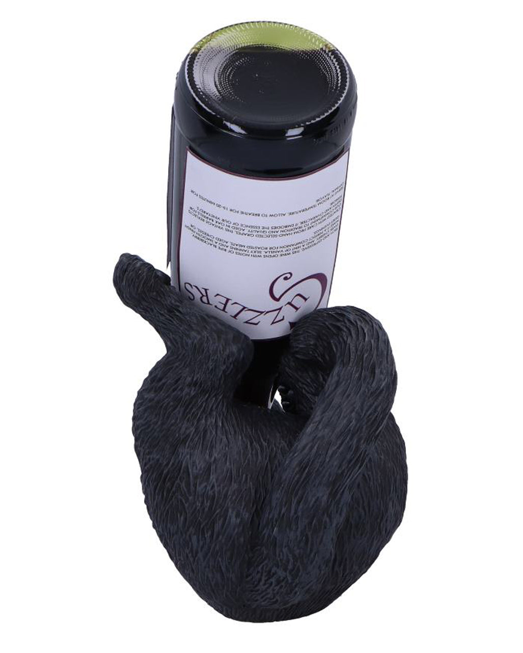 Schwarze Katze Weinflaschenhalter 24cm