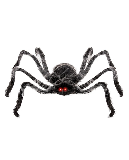 Schwarze Laufende Spinne mit Licht & Sound 99cm Ø