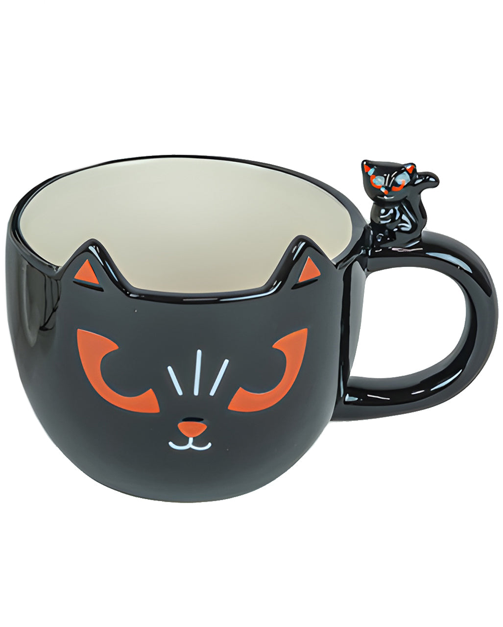 Tazza Nera Con Gatto
