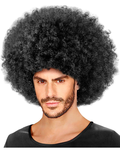 Schwarze Mega Afro Perücke Unisex