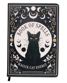 Schwarze Mystic Katze A5 Notiz & Tagebuch mit Stift