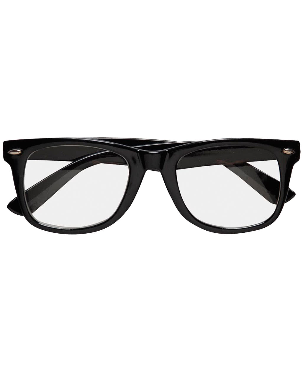 Schwarze Nerd Brille mit Gläsern