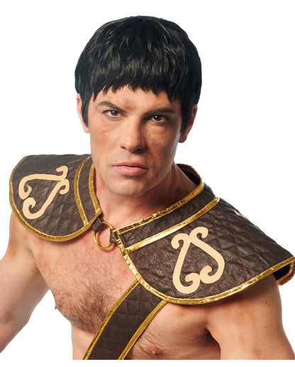 Schwarze Gladiator Perücke Caesar