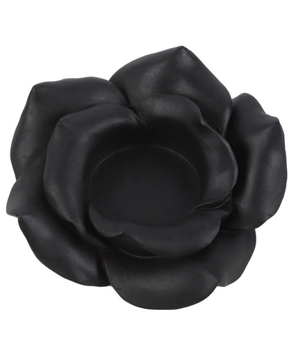Schwarze Rose als Gothic-Teelichhalter 11cm