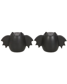 Schwarze Salz & Pfefferstreuer mit Fledermaus Flügeln 2 St.