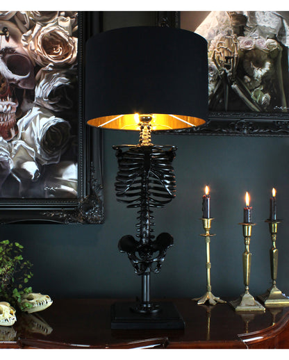 Lampada A Forma Di Scheletro Nero Con Paralume