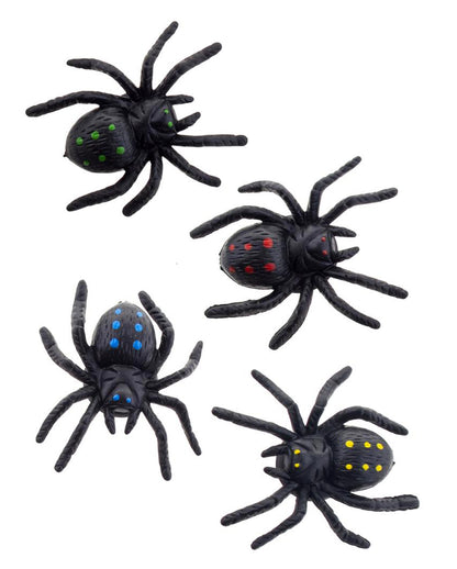 Schwarze Spinnen mit Saugnapf 4 St.