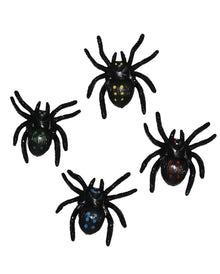Schwarze Spinnen mit Saugnapf 4 St.