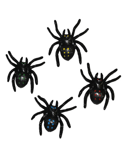 Schwarze Spinnen mit Saugnapf 4 St.