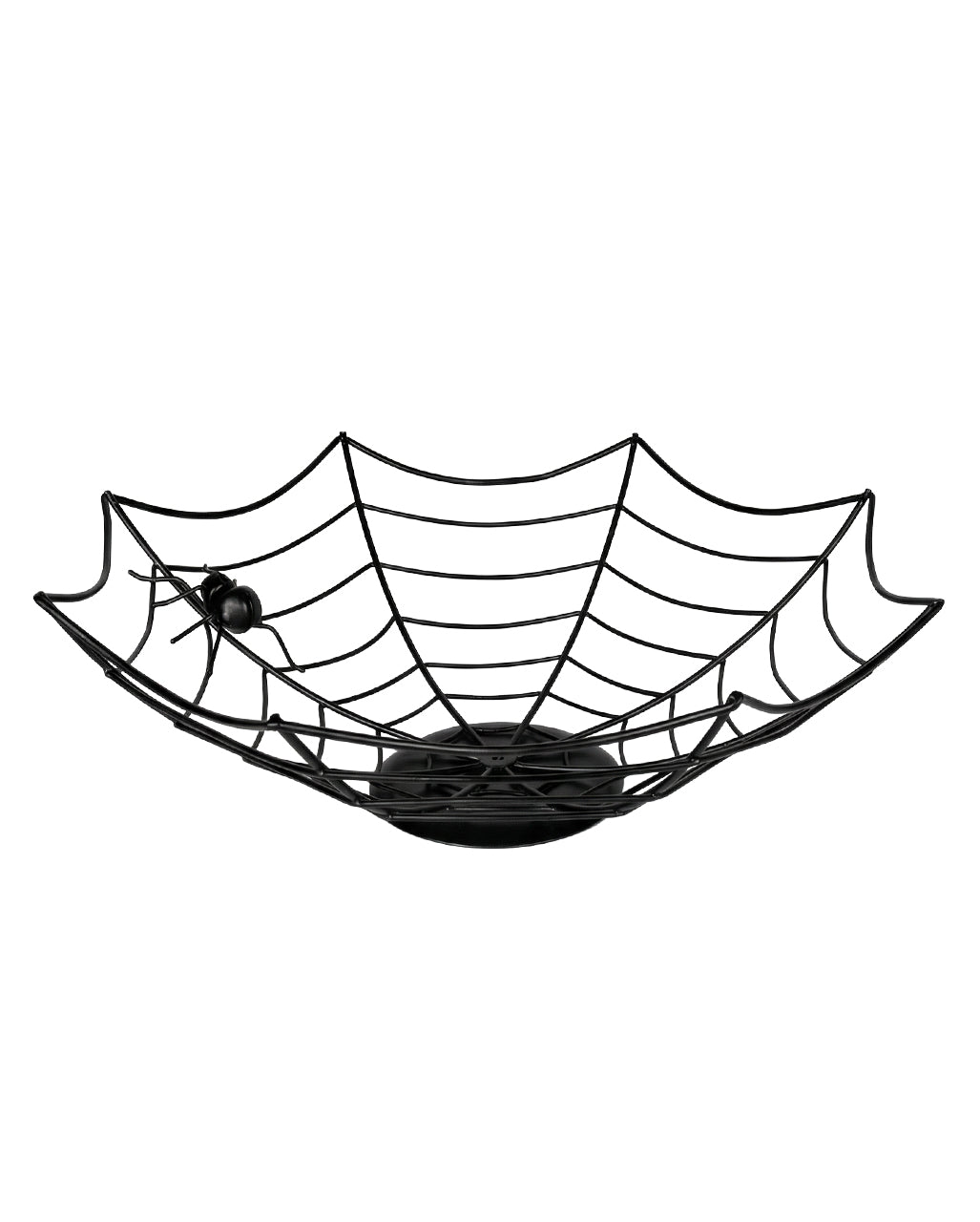 Schwarze Spinnennetz Schale aus Metall Ø 35cm