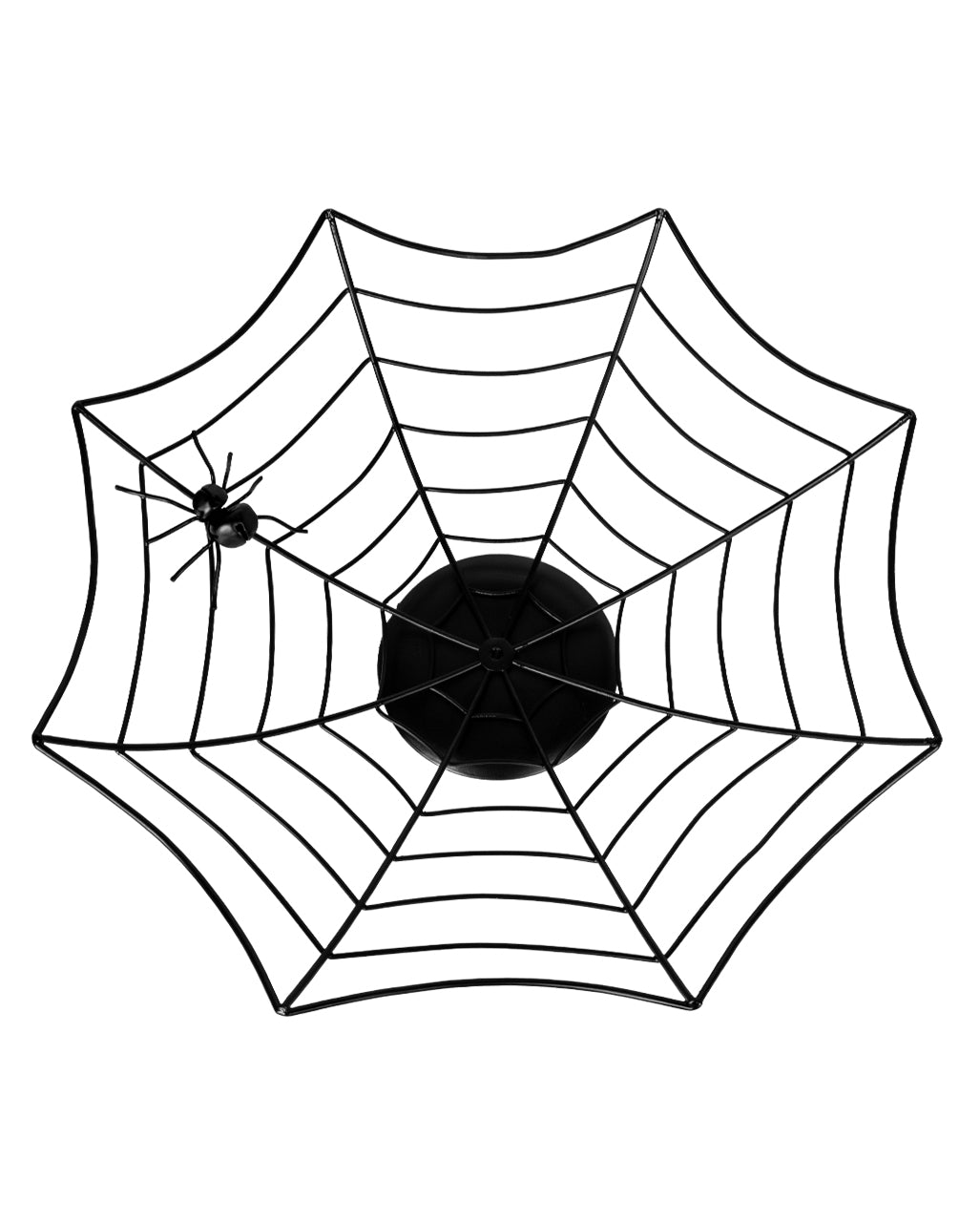 Schwarze Spinnennetz Schale aus Metall Ø 35cm