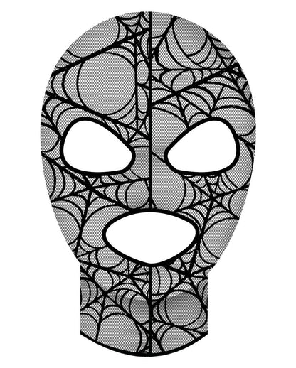 Black Spider Web Lace Hood