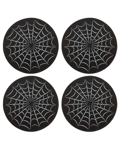 Posavasos Telaraña Negro 4 Uds.