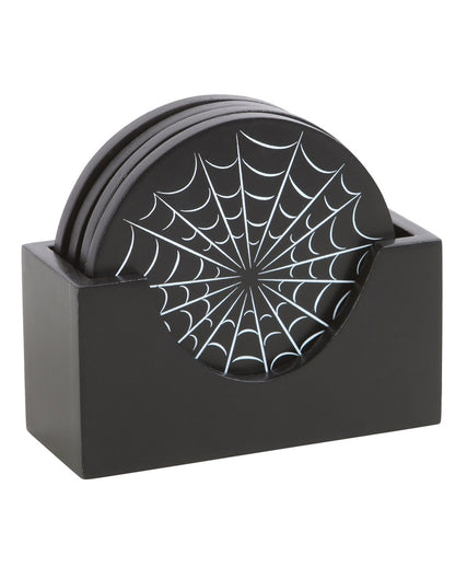 Posavasos Telaraña Negro 4 Uds.