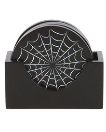 Black Cobweb Coasters 4 Pcs.