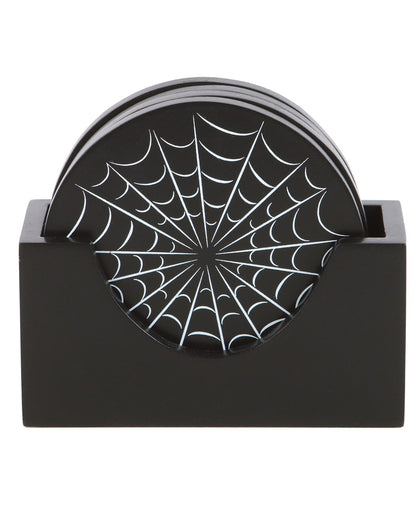 Posavasos Telaraña Negro 4 Uds.
