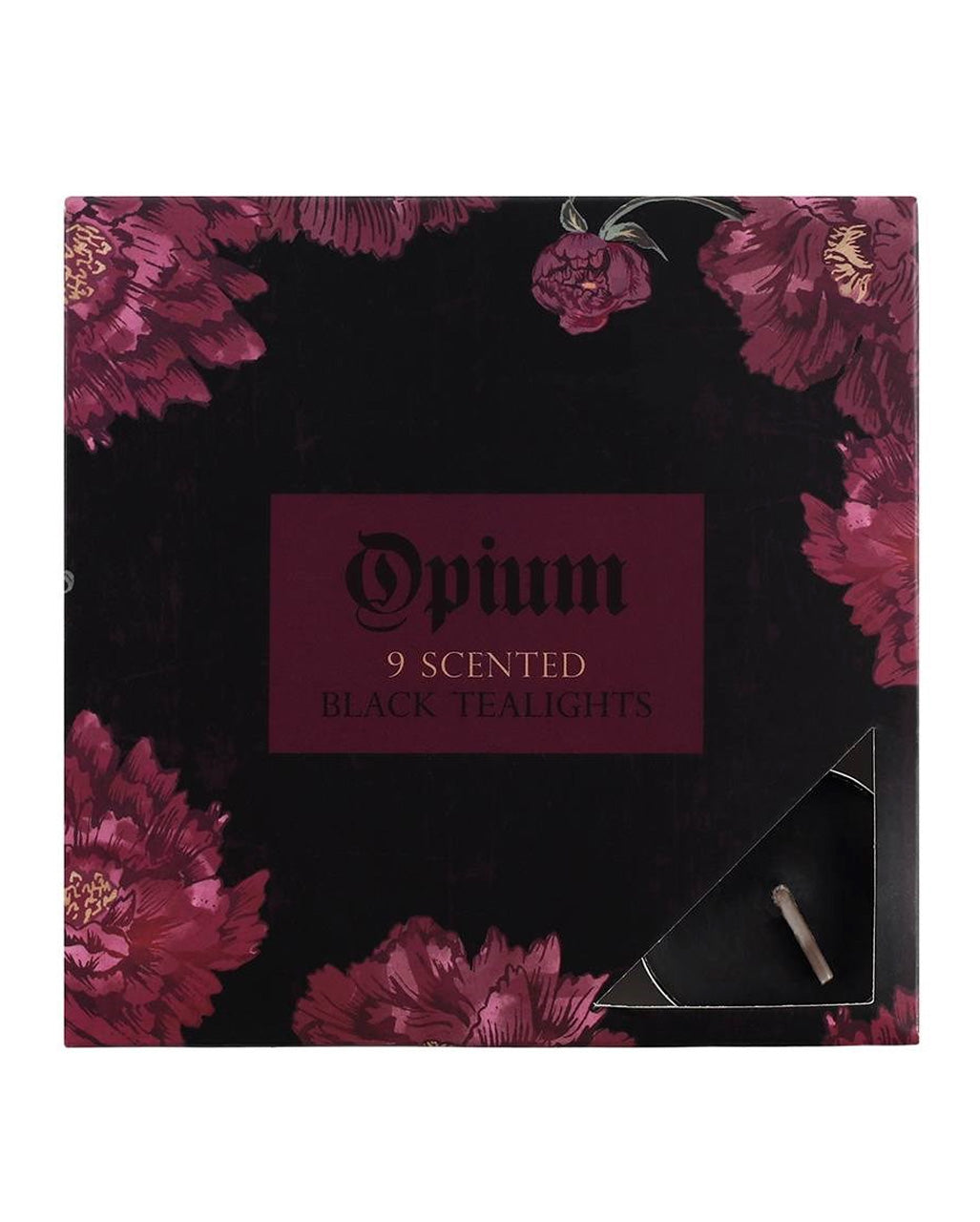Schwarze Teelichter Opium Parfümiert 9 St.
