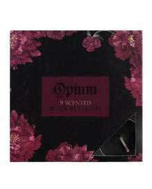 Schwarze Teelichter Opium Parfümiert 9 St.