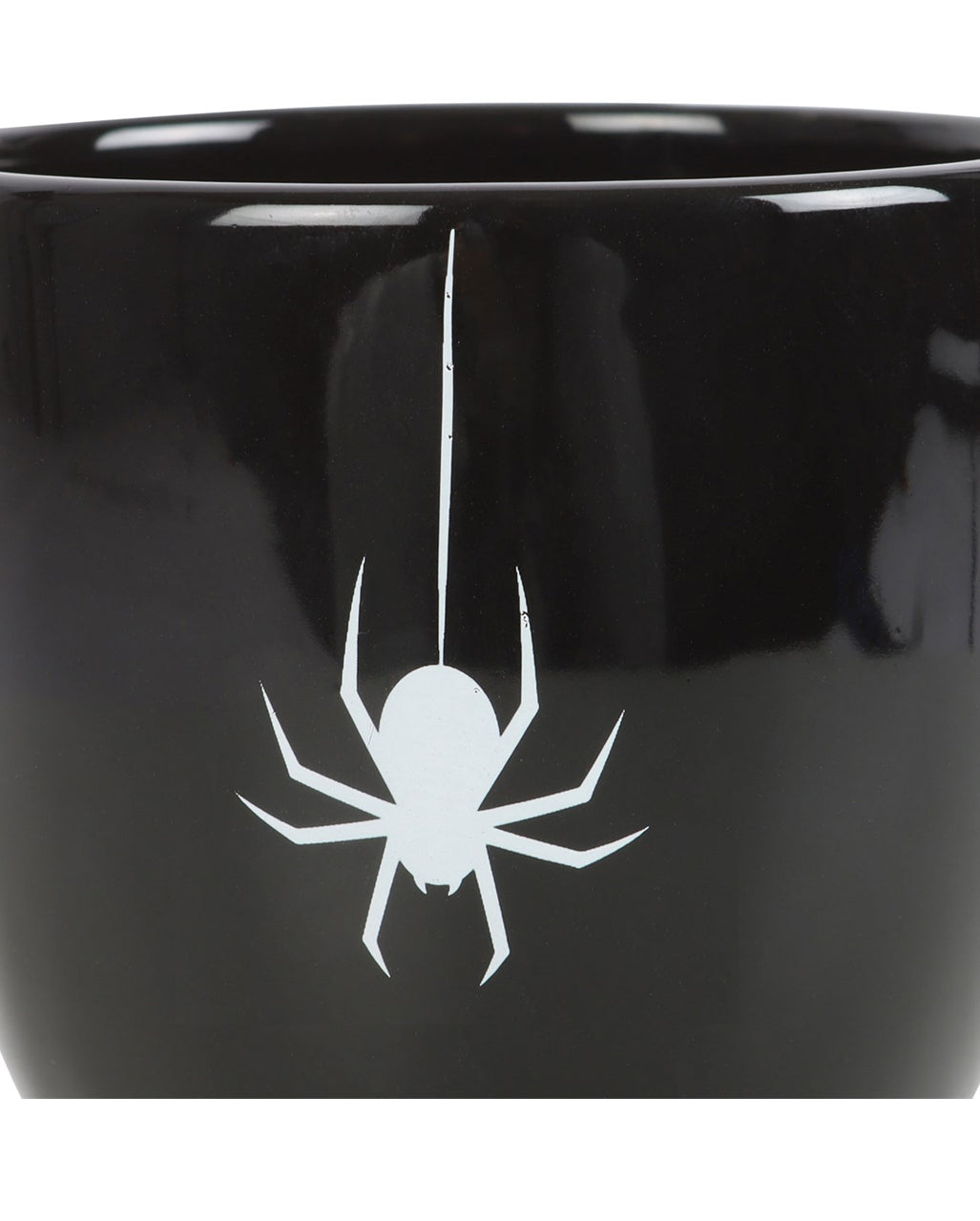 Schwarze Teetasse mit Spinne 11cm